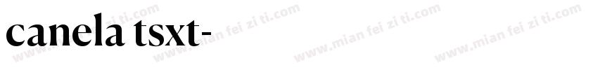 canela tsxt字体转换